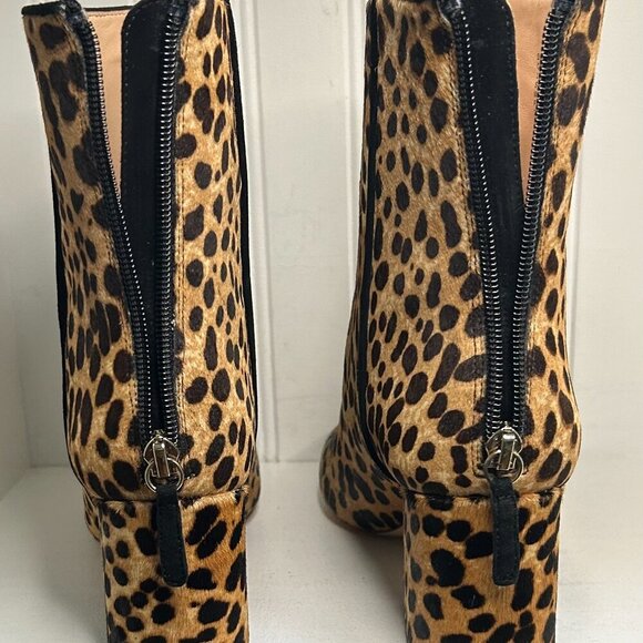 J Crew $248 Sadie Ankle Boots in Leopard Calf Hair 7-M Sahara Brown - Picture 6 of 6